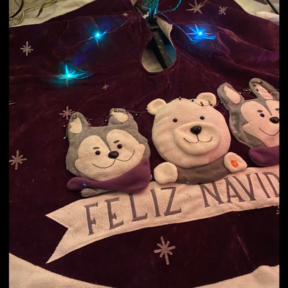 Home Interiors Other - Home Interiors Purple Musical Tree Skirt